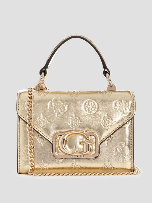 Guess Zalina Mini Top-Handle Bag Goud | GUESS-SN28664