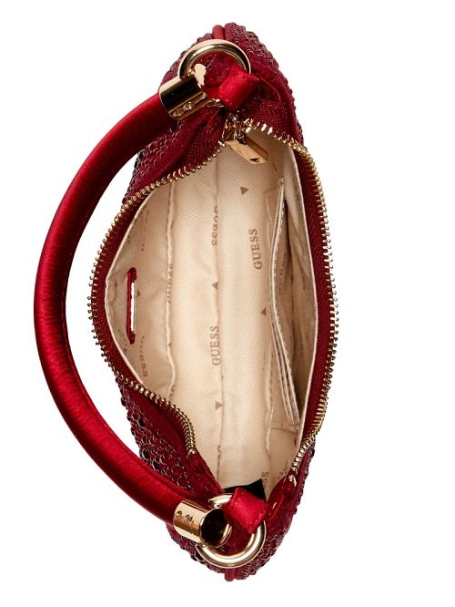 Guess Zalina Small Hobo Bag Rood | GUESS-SN28690