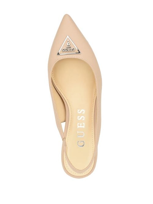 Guess Zanda Slingback Block Heels Beige | GUESS-SN29864