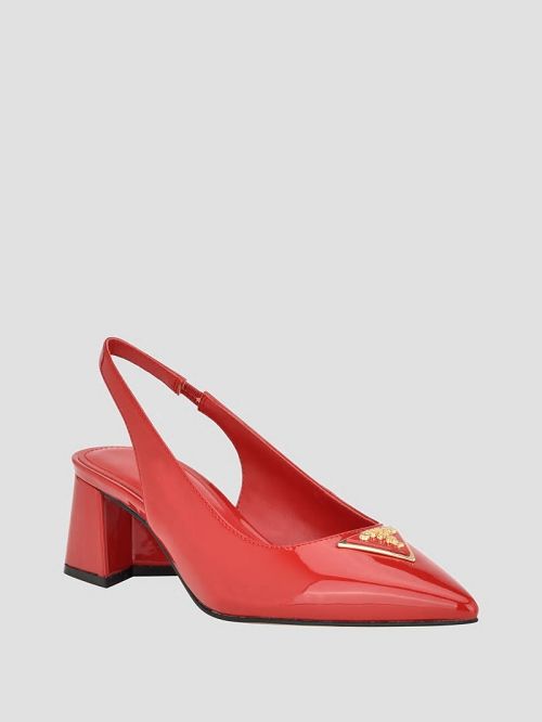 Guess Zanda Slingback Block Heels Rood | GUESS-SN29844