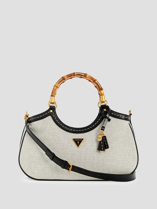 Guess Zarby Large Satchel Zwart | GUESS-SN28757