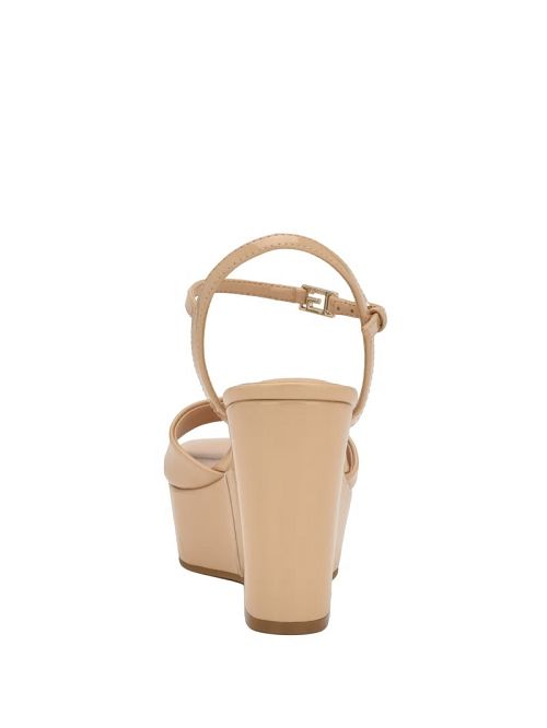 Guess Zione Patent Wedges Beige | GUESS-SN29805