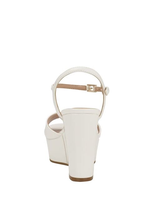 Guess Zione Patent Wedges Wit | GUESS-SN29778