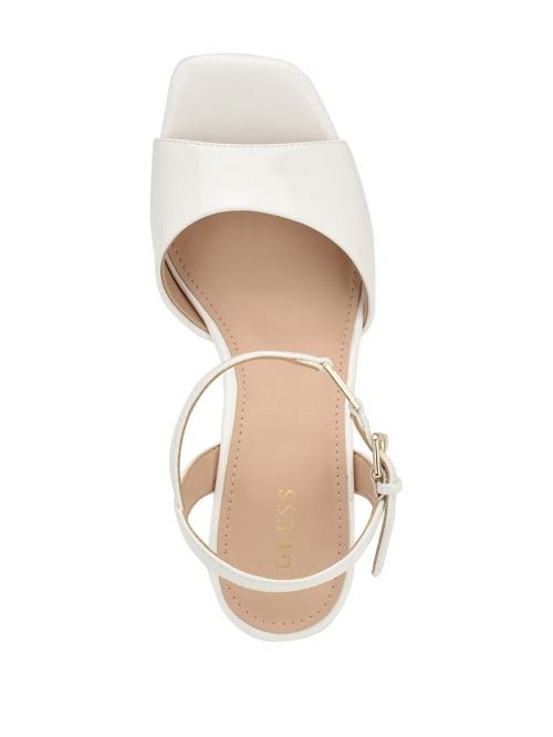 Guess Zione Patent Wedges Wit | GUESS-SN29778