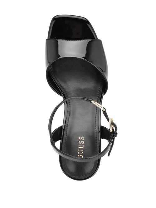 Guess Zione Patent Wedges Zwart | GUESS-SN29642