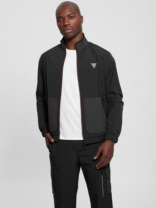 Guess Zubin Track Jacket Zwart | GUESS-SN31535